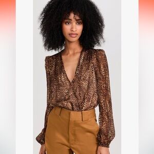 Cami NYC Leopard bodysuit top